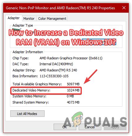 How To Increase Dedicated Video RAM in Windows .